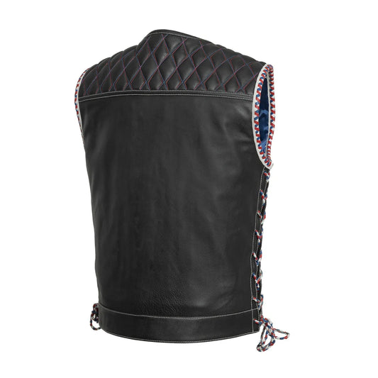 Captain Men's Motorcycle Leather Vest Men's Leather Vest Vests