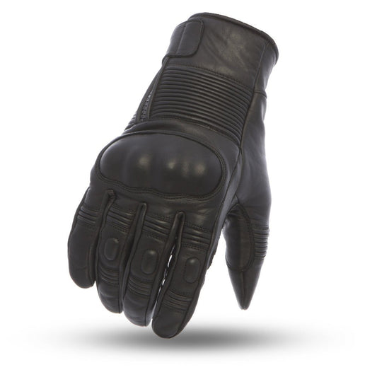 Cascade Men's Leather Motorcycle Gloves Men's Gloves Accessories Black XS