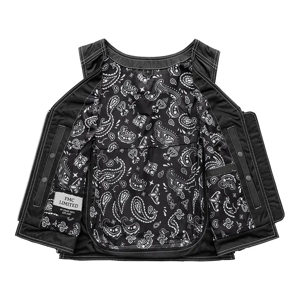 Cindy - Women's Motorcycle Leather Vest Black Women's Leather Vest Vests