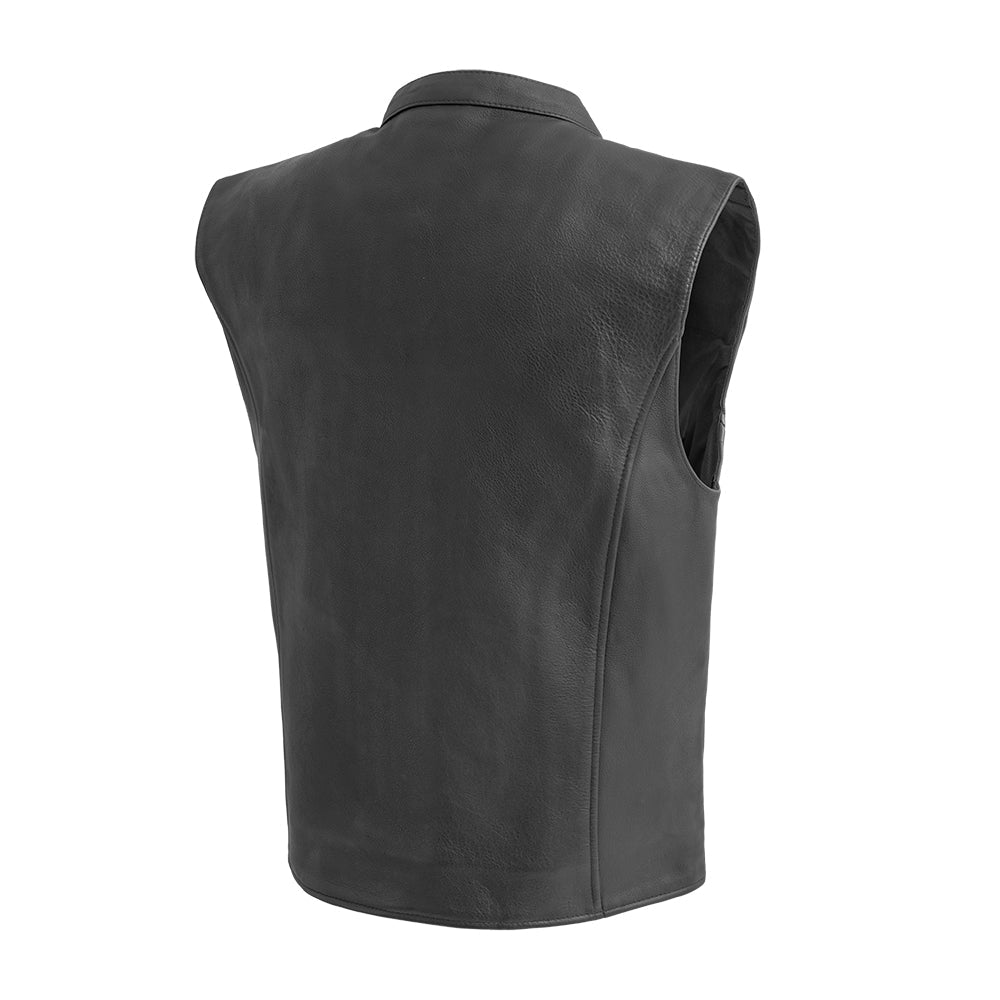 Club House Men's Leather Motorcycle Vest Men's Leather Vest First Manufacturing Company