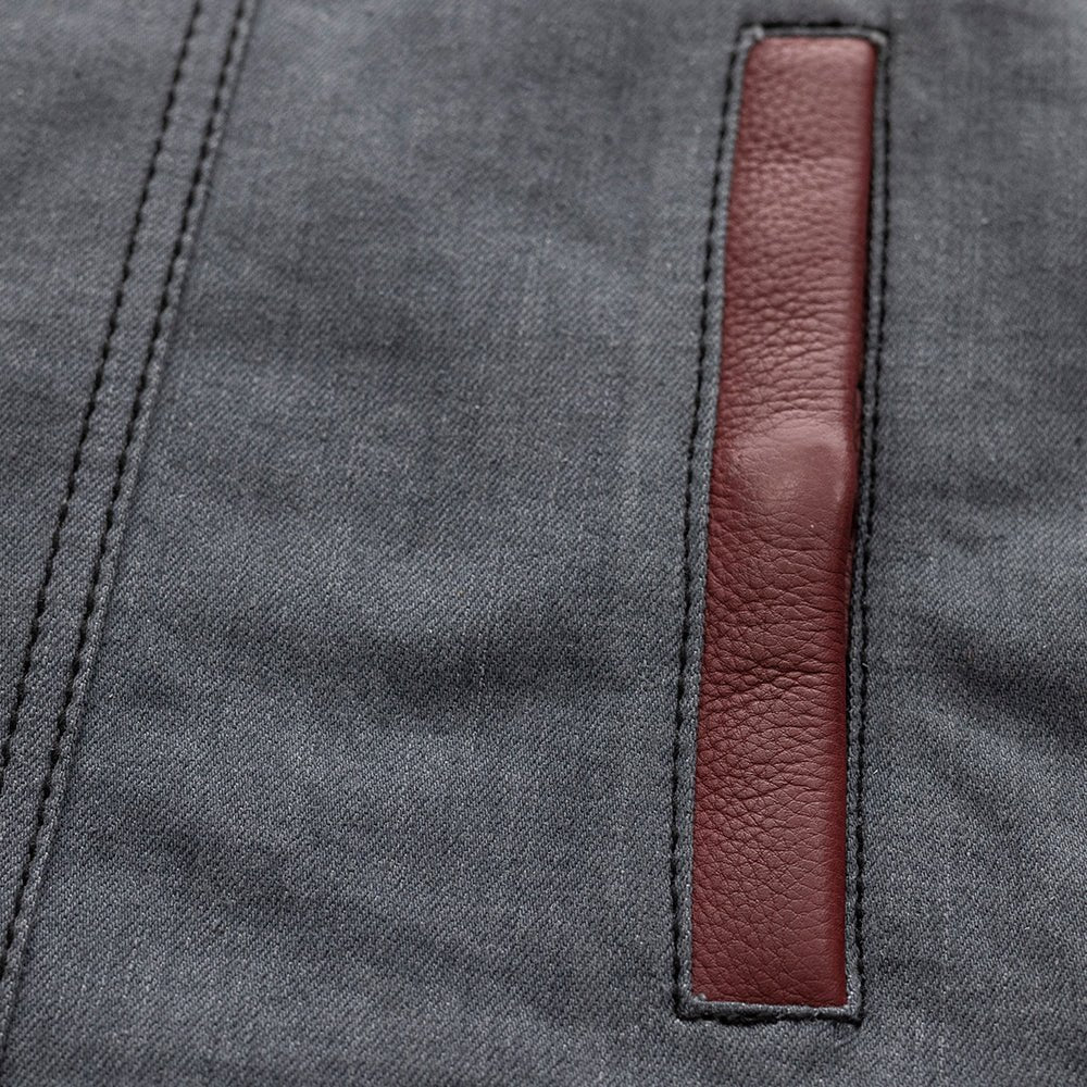 Count - Men's Leather/Denim Motorcycle Vest - Limited Edition Factory Customs First Manufacturing Company