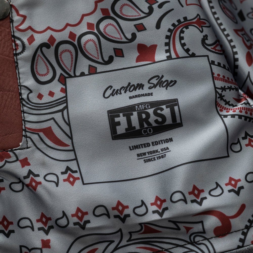 Count - Men's Leather/Denim Motorcycle Vest - Limited Edition Factory Customs First Manufacturing Company