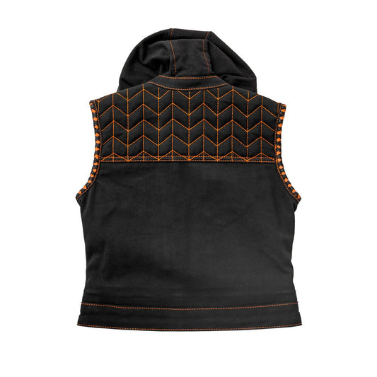 Cross Fox - Women's Club Style Motorcycle Canvas Vest  - Limited Edition Factory Customs First Manufacturing Company