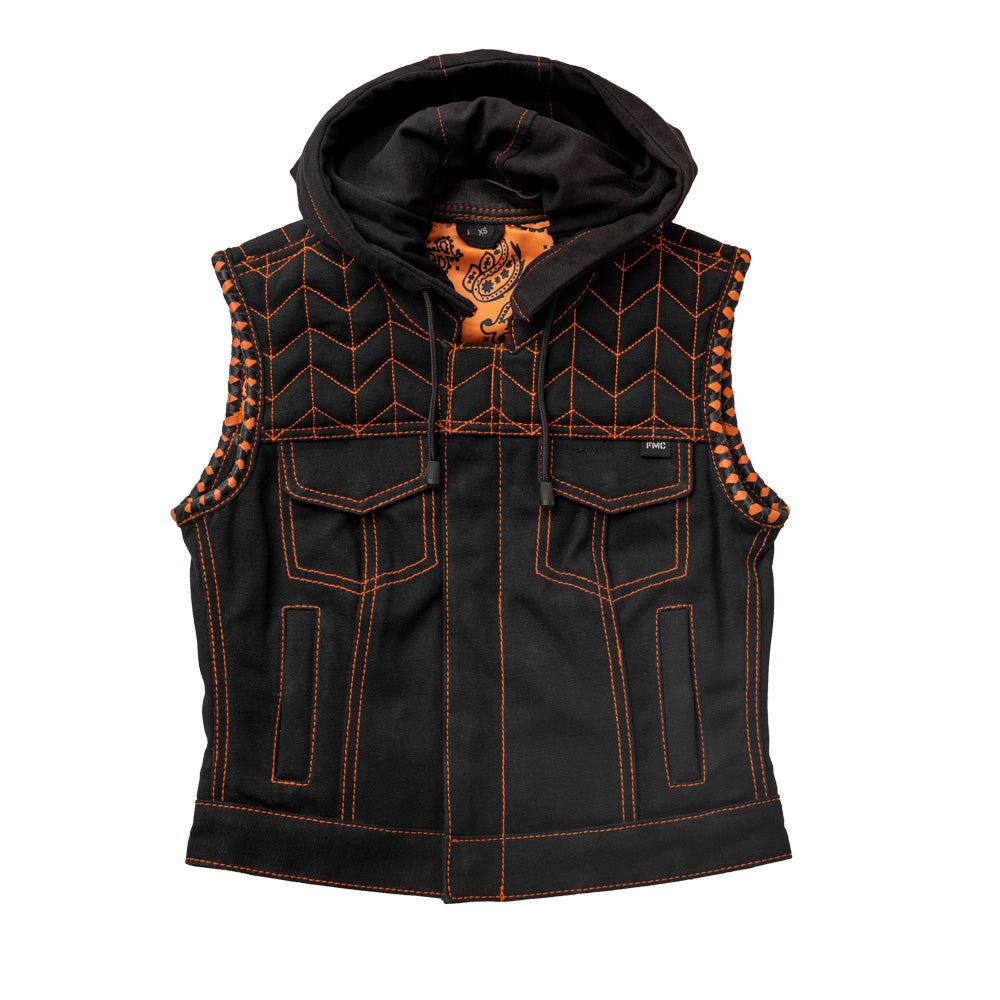 Cross Fox - Women's Club Style Motorcycle Canvas Vest - Limited Edition Factory Customs First Manufacturing Company XS