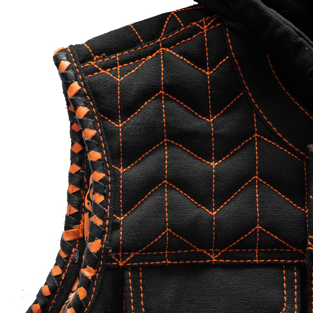 Cross Fox - Women's Club Style Motorcycle Canvas Vest - Limited Edition Factory Customs First Manufacturing Company