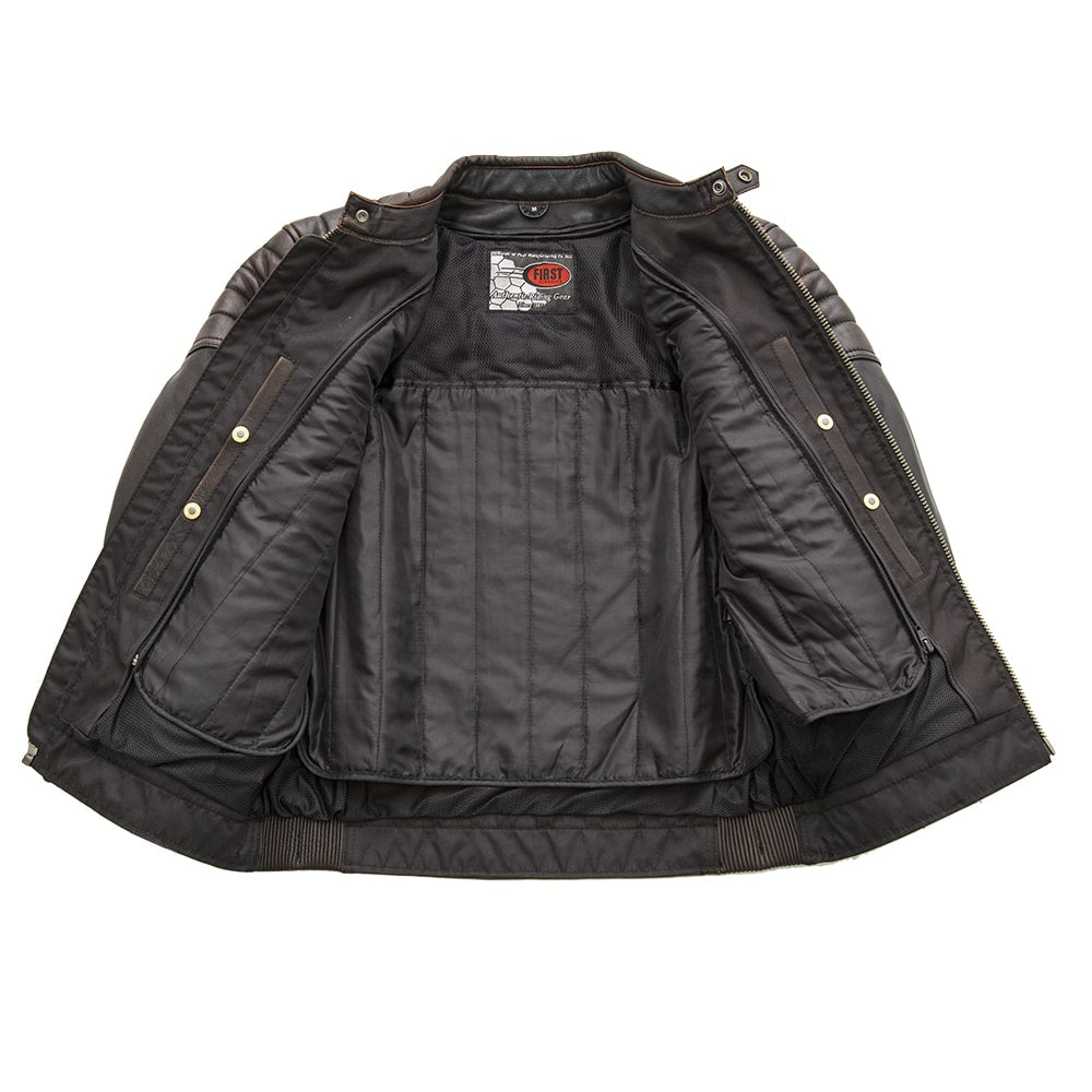 Crusader Men's Motorcycle Leather Jacket Men's Leather Jacket First Manufacturing Company