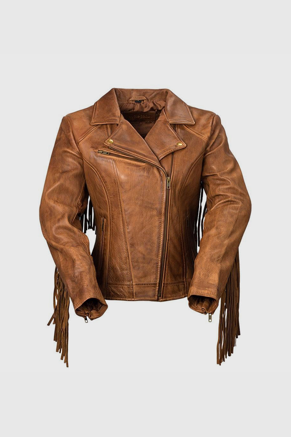 Daisy Womens Fashion Leather Jacket Women's Leather Jacket FMCo Whiskey XS