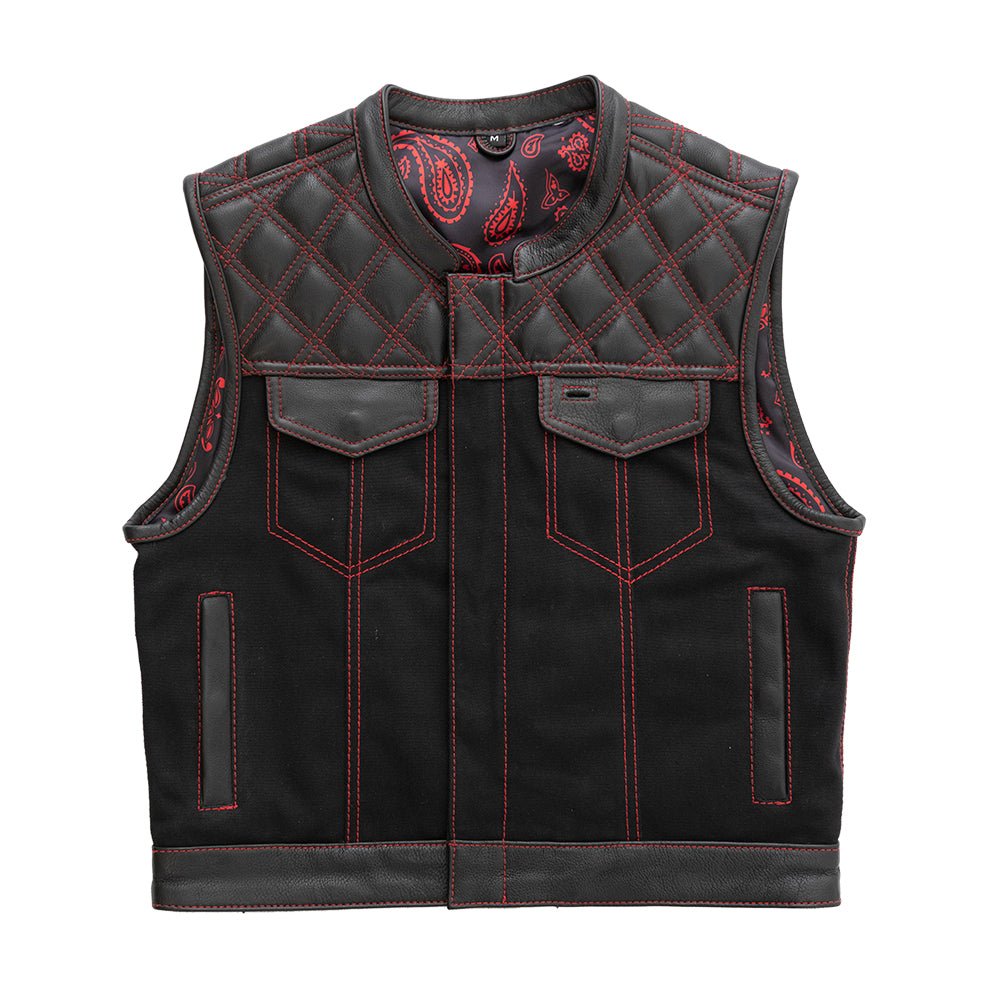 Demon - Men's Club Style Leather Vest - Limited Edition Factory Customs First Manufacturing Company S