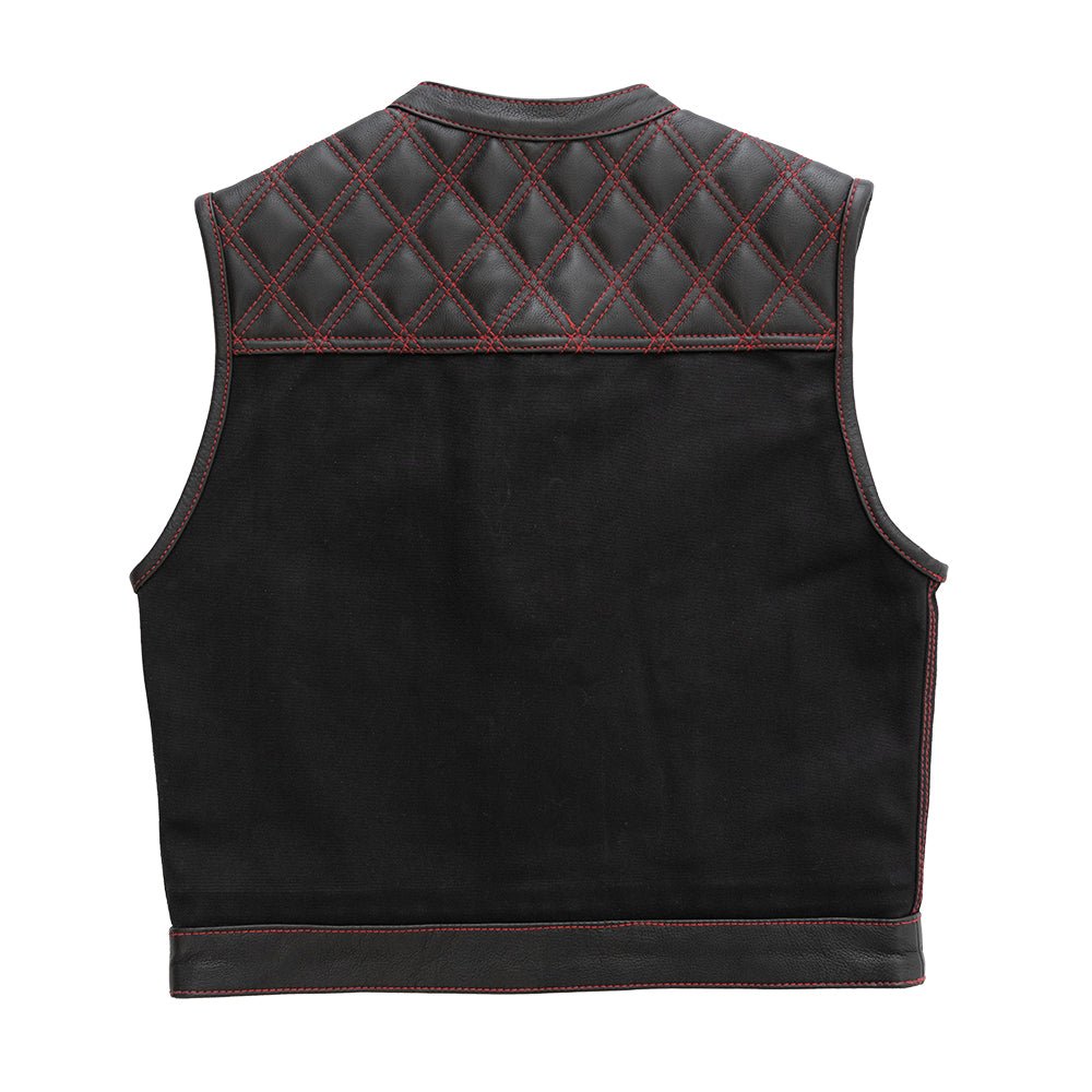Demon - Men's Club Style Leather Vest - Limited Edition Factory Customs First Manufacturing Company
