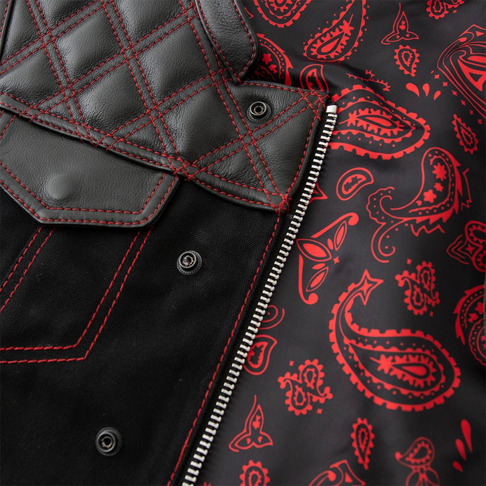 Demon - Men's Club Style Leather Vest - Limited Edition Factory Customs First Manufacturing Company