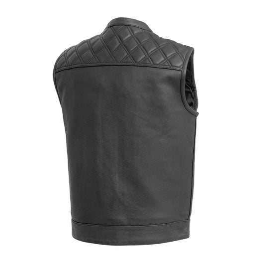 Downside Men's Motorcycle Leather Vest Men's Leather Vest Vests