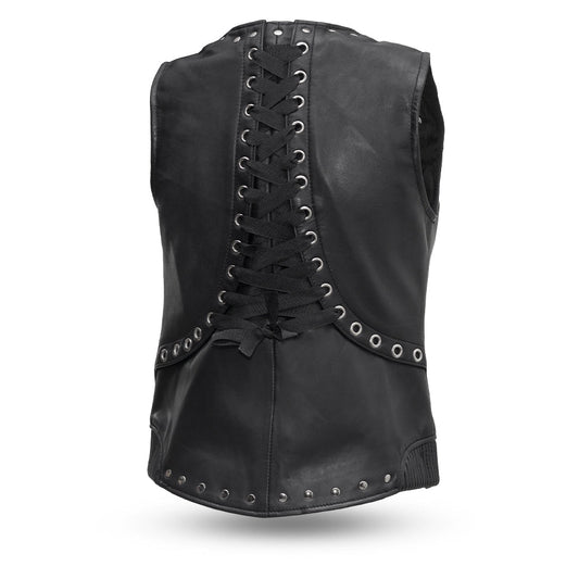 Empress Women's Motorcycle Leather Vest Women's Leather Vest Vests