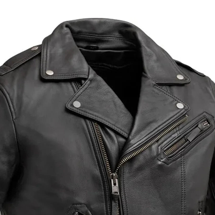 Enforcer Men's Motorcycle Leather Jacket Men's Leather Jacket First Manufacturing Company