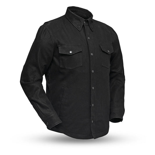 Equalizer Men's Motorcycle Denim Shirt Men's Shirt First Manufacturing Company Black S