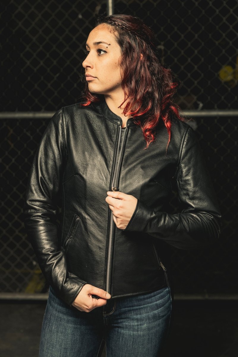 Flashback - Women's Motorcycle Leather Jacket Women's Leather Jacket First Manufacturing Company