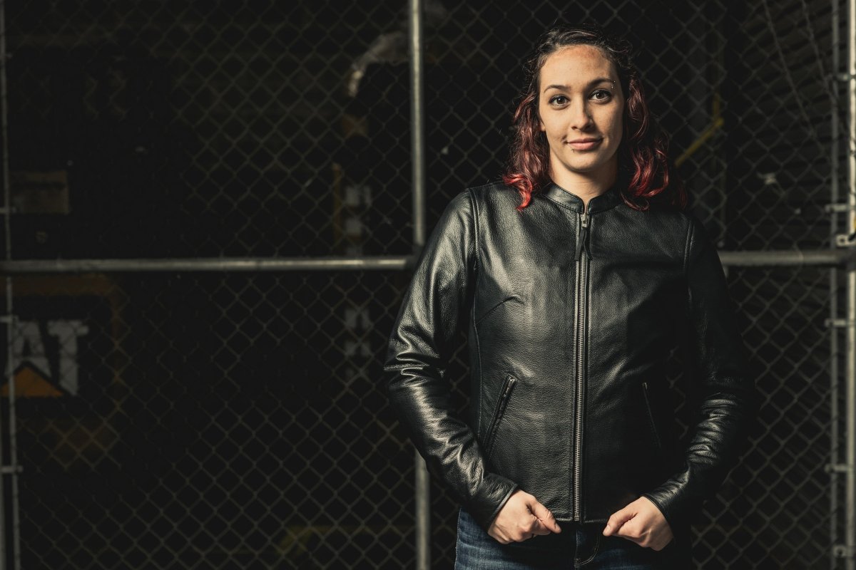 Flashback - Women's Motorcycle Leather Jacket Women's Leather Jacket First Manufacturing Company