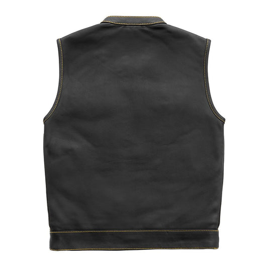Gadsden - Men's Leather Motorcycle Vest - Limited Edition Factory Customs First Manufacturing Company