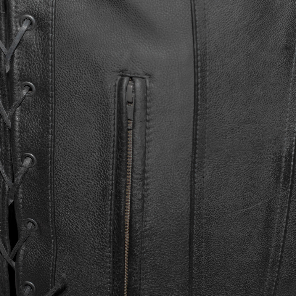 Gambler Men's Motorcycle Leather Vest Men's Leather Vest First Manufacturing Company