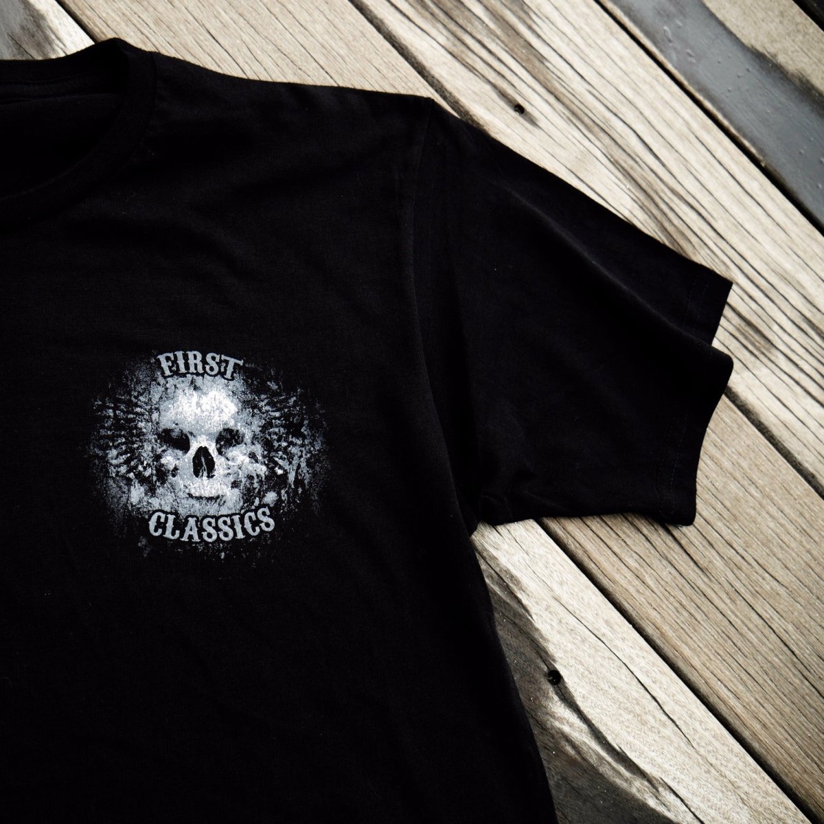 Grave Skull Reflective T-Shirt Men's T-Shirt First Manufacturing Company