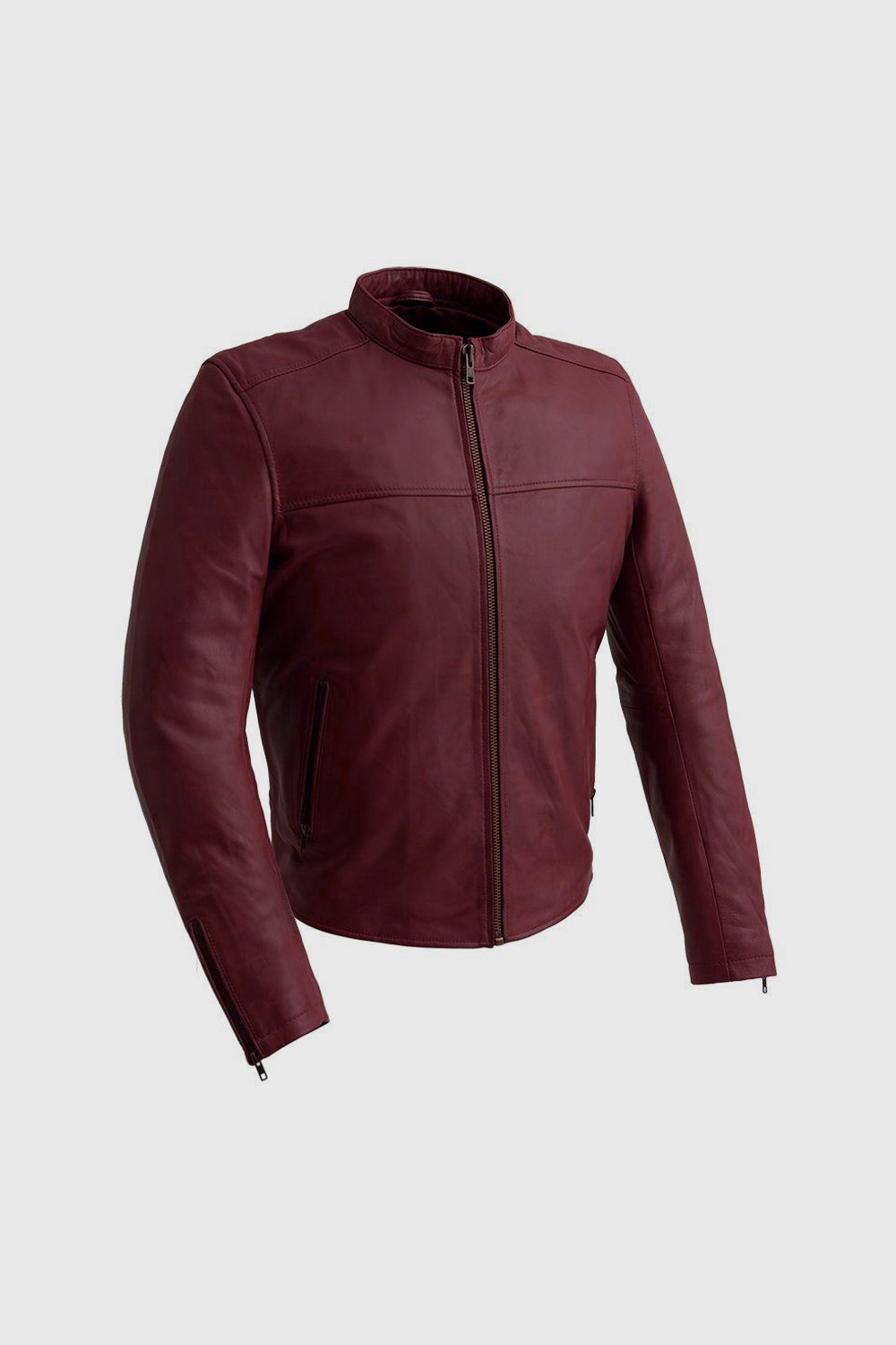 Grayson Leather Jacket Men's Leather Jacket FMCo Oxblood XS