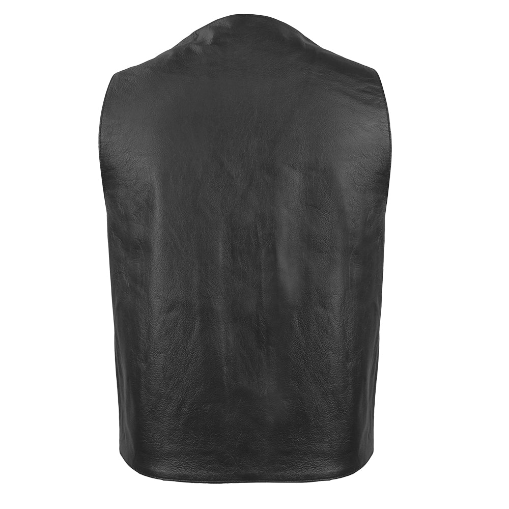 Gun Runner Men's Motorcycle Western Style Leather Vest Men's Leather Vest Vests