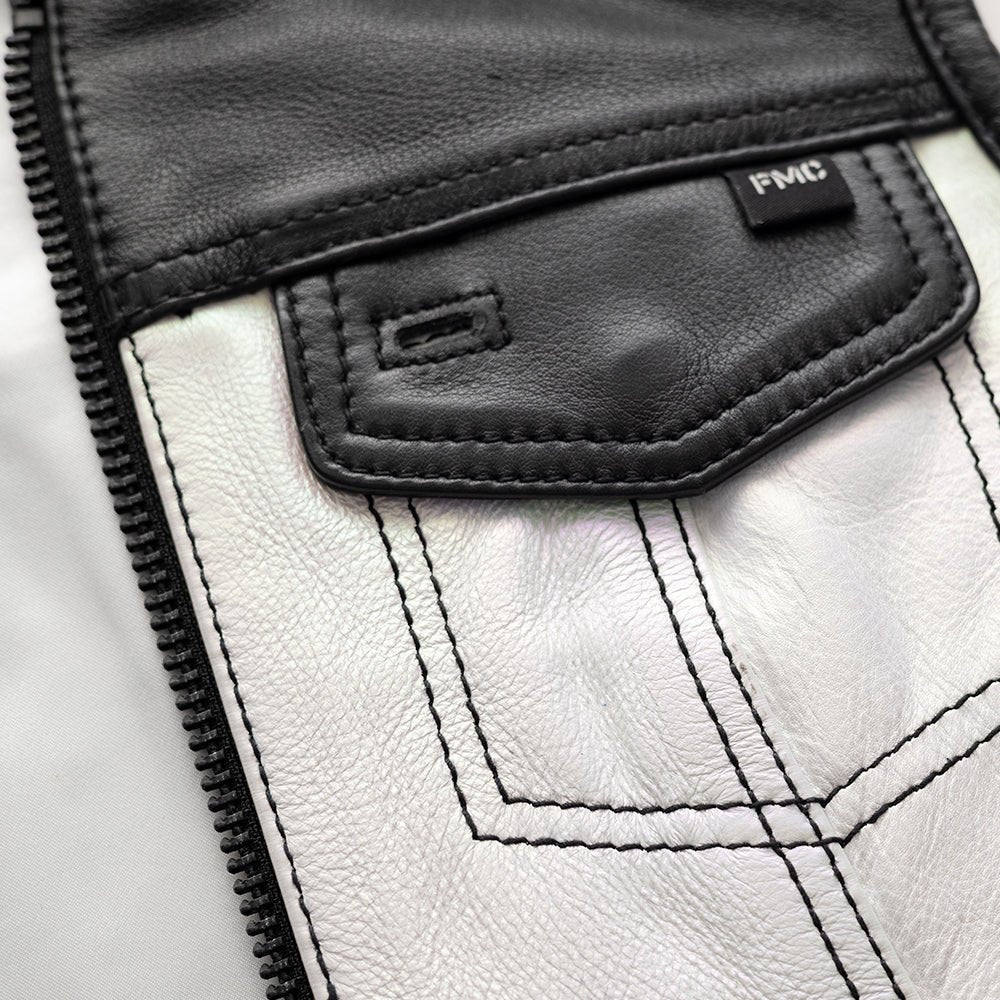 Halo Women's Club Style Motorcycle Leather Vest - Limited Edition Factory Customs First Manufacturing Company