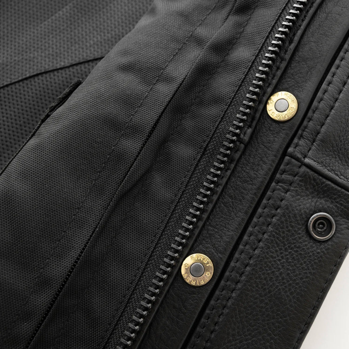 Highside Men's Motorcycle Leather Vest Men's Leather Vest First Manufacturing Company