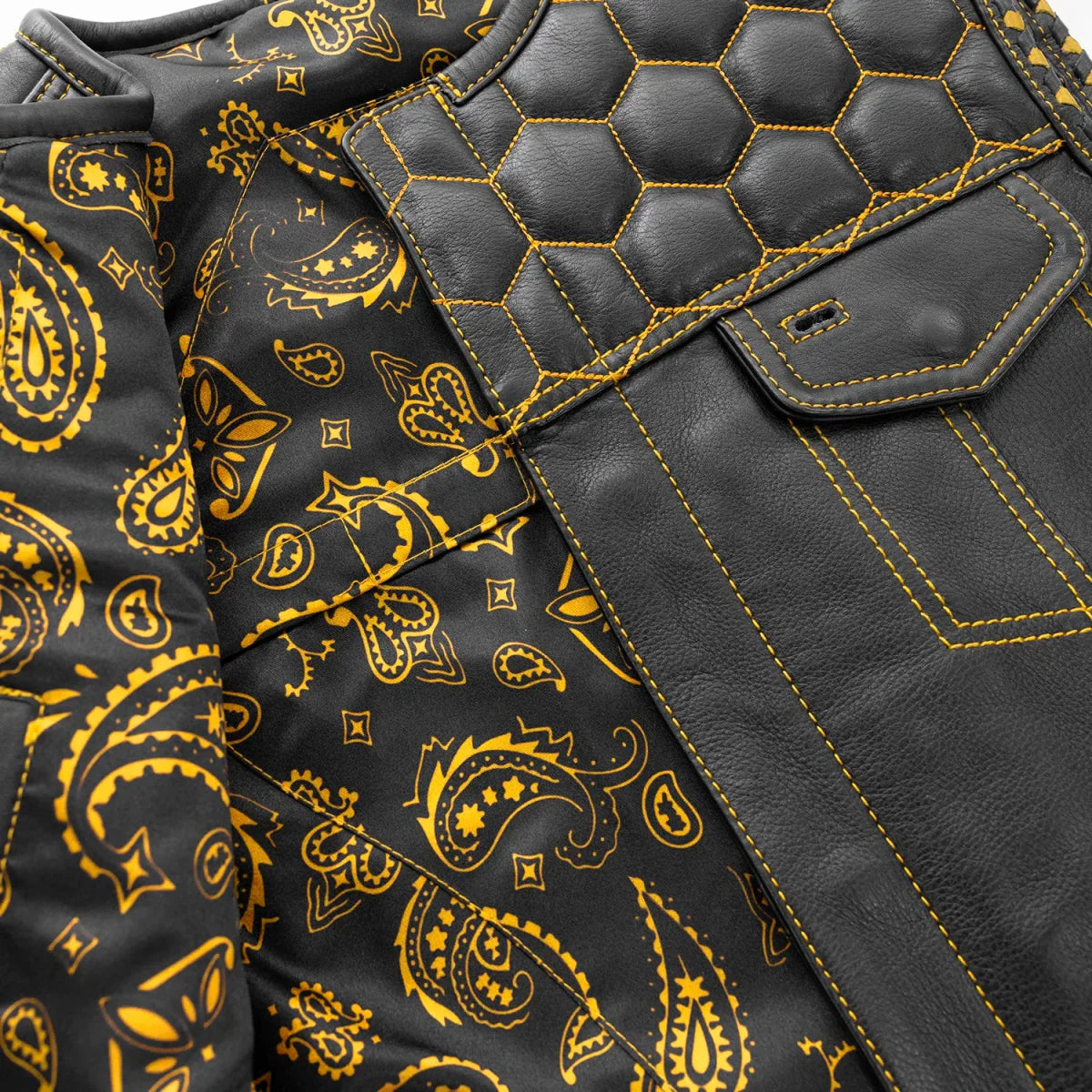 Hornet Men's Club Style Leather Vest Men's Leather Vest First Manufacturing Company