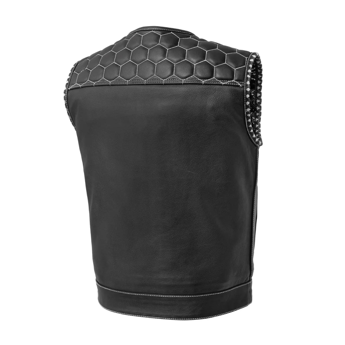 Hornet Men's Club Style Leather Vest Men's Leather Vest First Manufacturing Company