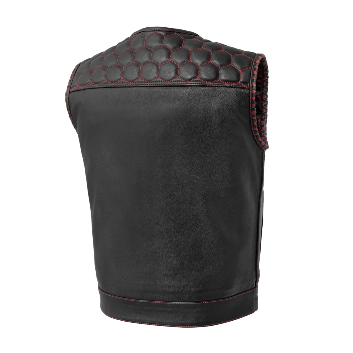 Hornet Men's Club Style Leather Vest Men's Leather Vest First Manufacturing Company