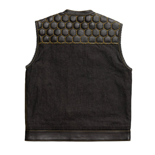 Hornet - Men's Denim Motorcycle Vest - Limited Edition Factory Customs First Manufacturing Company