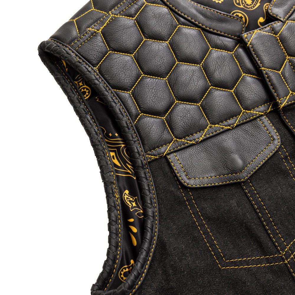 Hornet - Men's Denim Motorcycle Vest - Limited Edition Factory Customs First Manufacturing Company