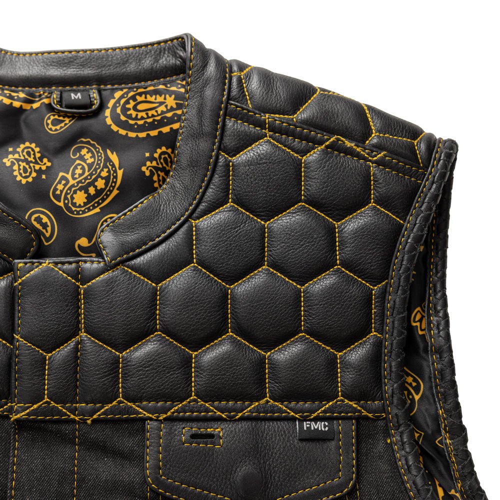 Hornet - Men's Denim Motorcycle Vest - Limited Edition Factory Customs First Manufacturing Company