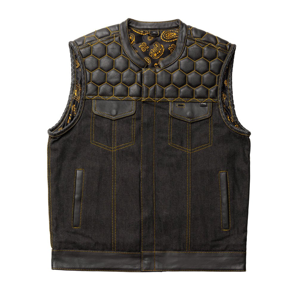 Hornet - Men's Denim Motorcycle Vest - Limited Edition Factory Customs First Manufacturing Company S