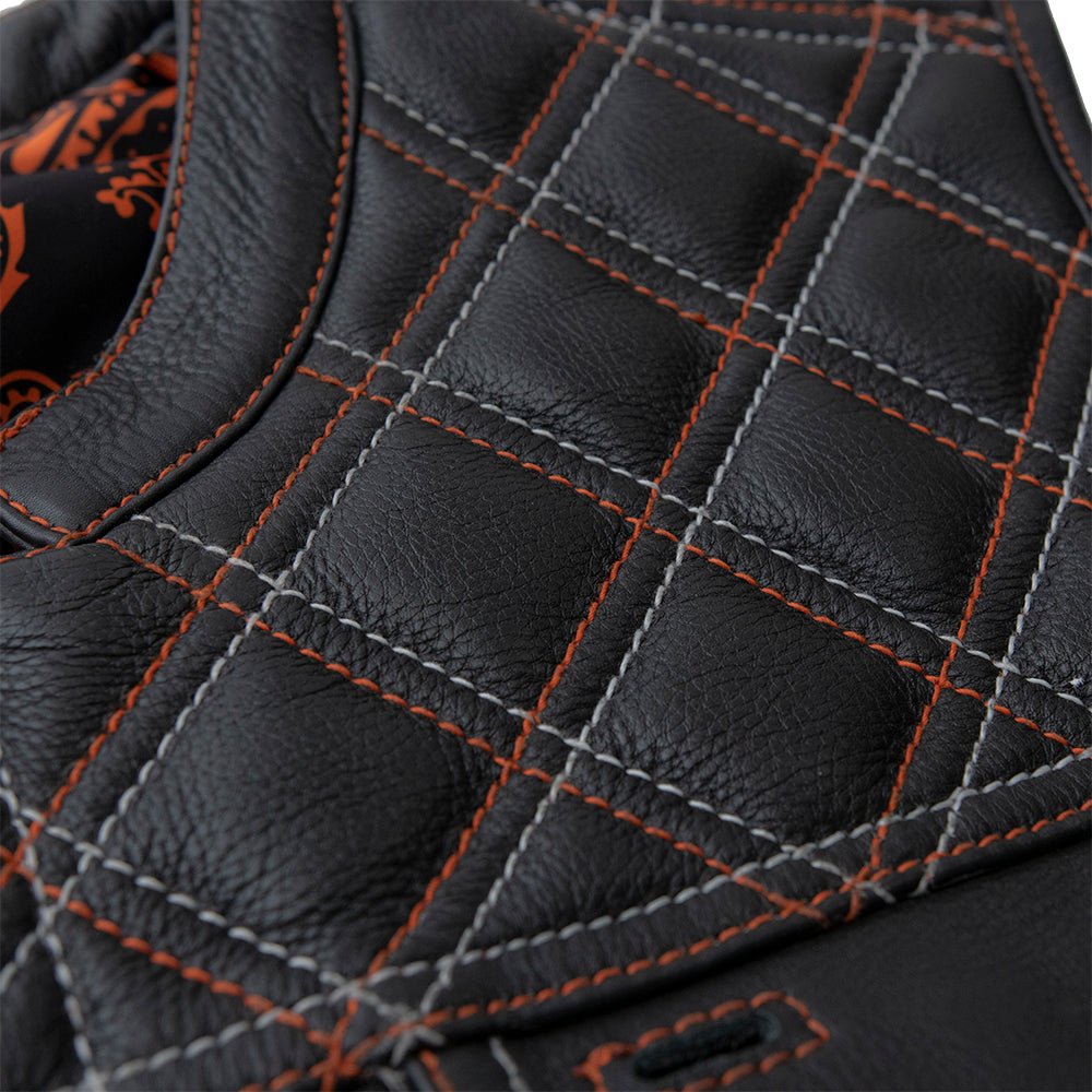 Jack - Men's Leather Motorcycle Vest Factory Customs First Manufacturing Company