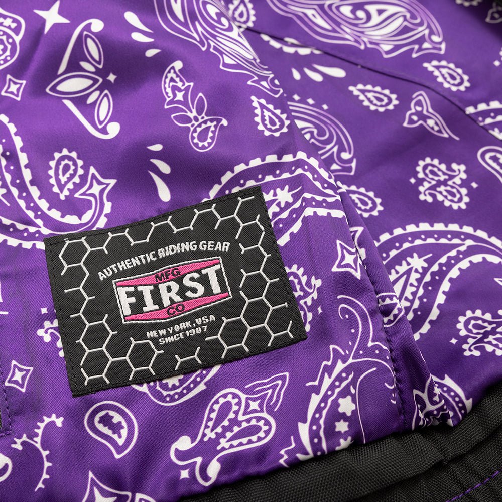 Jessica Women's Motorcycle Leather Vest - Purple - Limited Edition Women's Leather Vest First Manufacturing Company