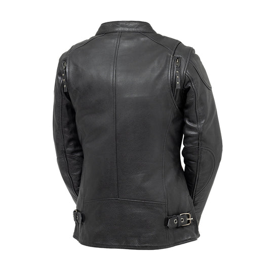 Jewel - Women's Motorcycle Leather Jacket Women's Leather Jacket Jackets