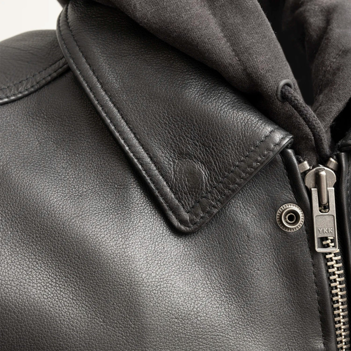 Kent Men's Motorcycle Leather Vest and Hoodie Men's Hoodie First Manufacturing Company