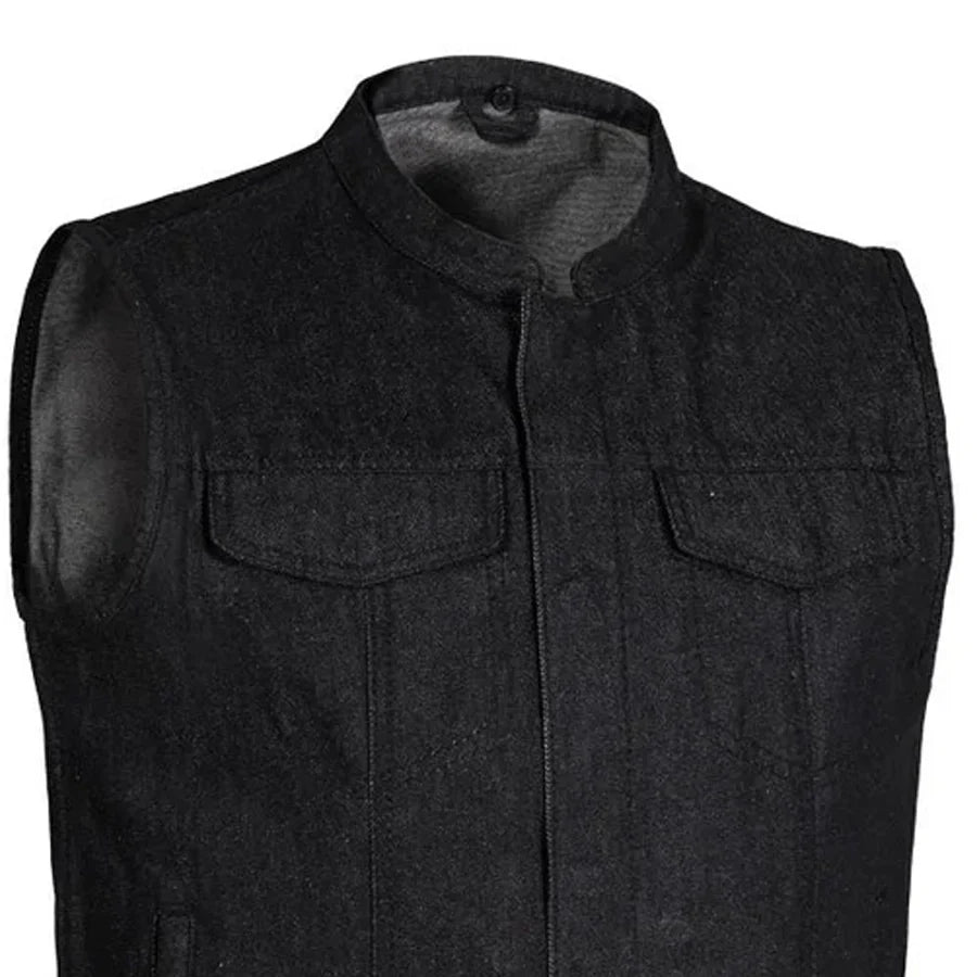 Kershaw Men's Motorcycle Denim Vest Men's Denim Vest First Manufacturing Company