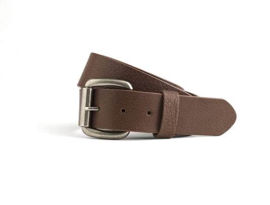 Leather Belt 1 1/2" Belt Accessories Brown 32