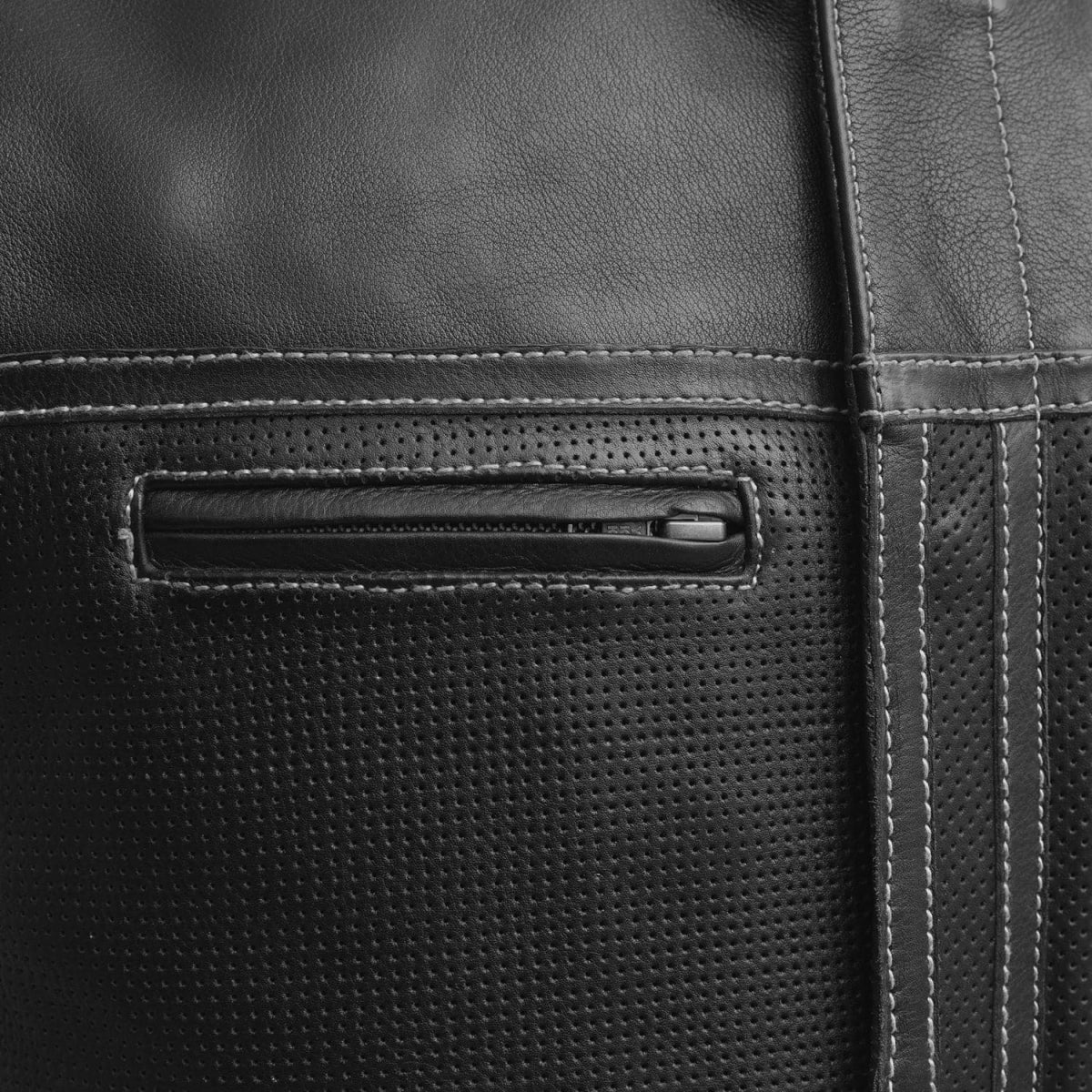 Lowrider Perforated Men's Leather Vest Men's Perforated Leather Vest First Manufacturing Company