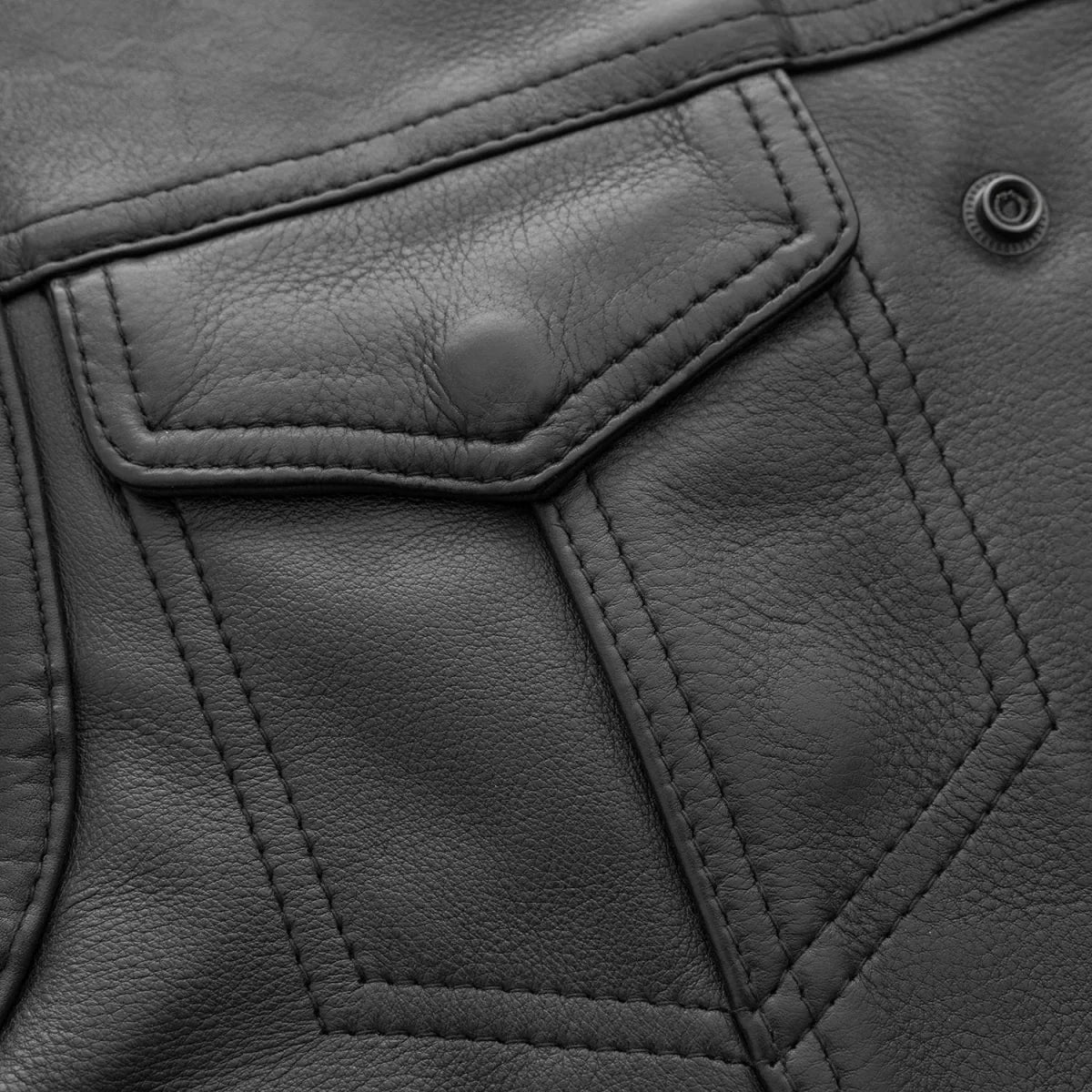 Lowside Men's Motorcycle Leather Vest Men's Leather Vest First Manufacturing Company
