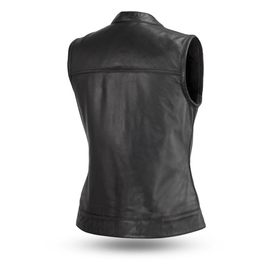 Ludlow Women's Motorcycle Leather Vest Women's Leather Vest Vests