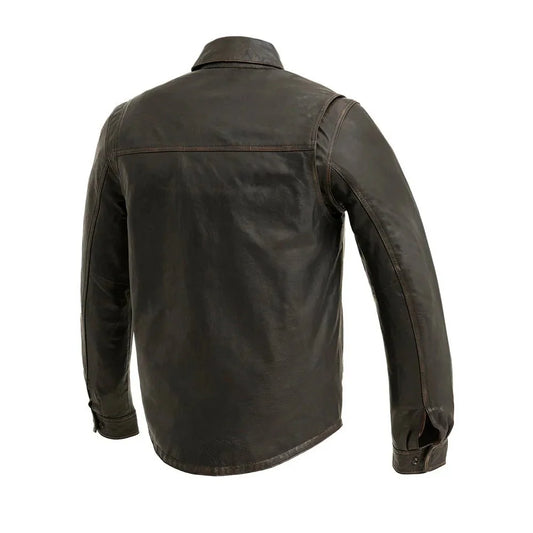 Maduro - Men's Motorcycle Leather Shirt Men's Shirt First Manufacturing Company