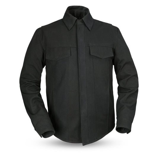 Mercer - Men's Motorcycle Canvas Shirt Men's Shirt First Manufacturing Company Black S