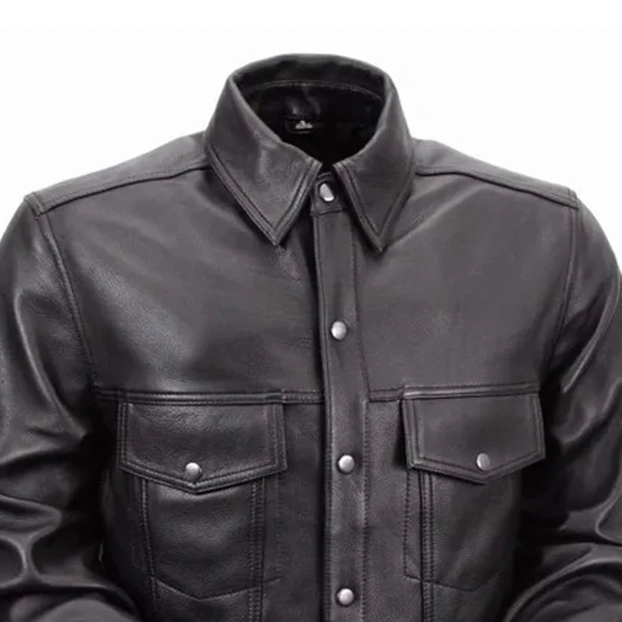 Milestone - Men's Leather Motorcycle Shirt Men's Shirt First Manufacturing Company