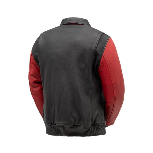 Moto Bomber Two Tone Men's Leather Jacket Men's Leather Jacket Jackets