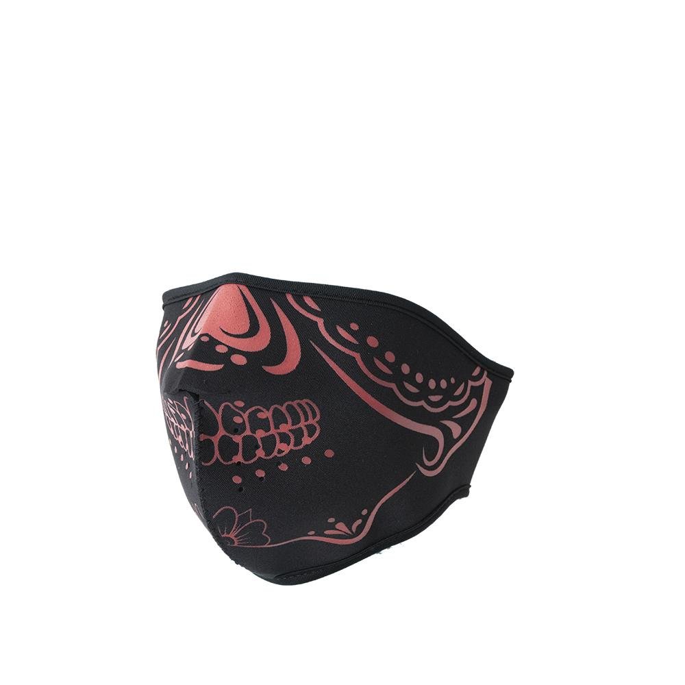 Neoprene Half Face Inverse Skull Riding Mask Face Mask First Manufacturing Company Red Black
