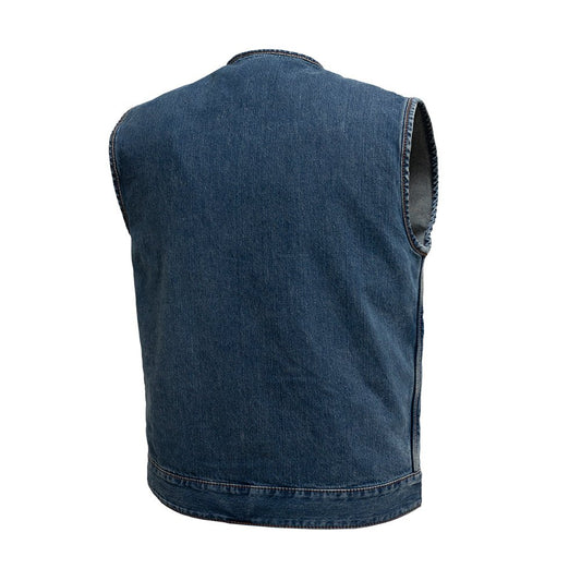 No Limit - Men's Motorcycle Denim Vest Men's Denim Vest Vests