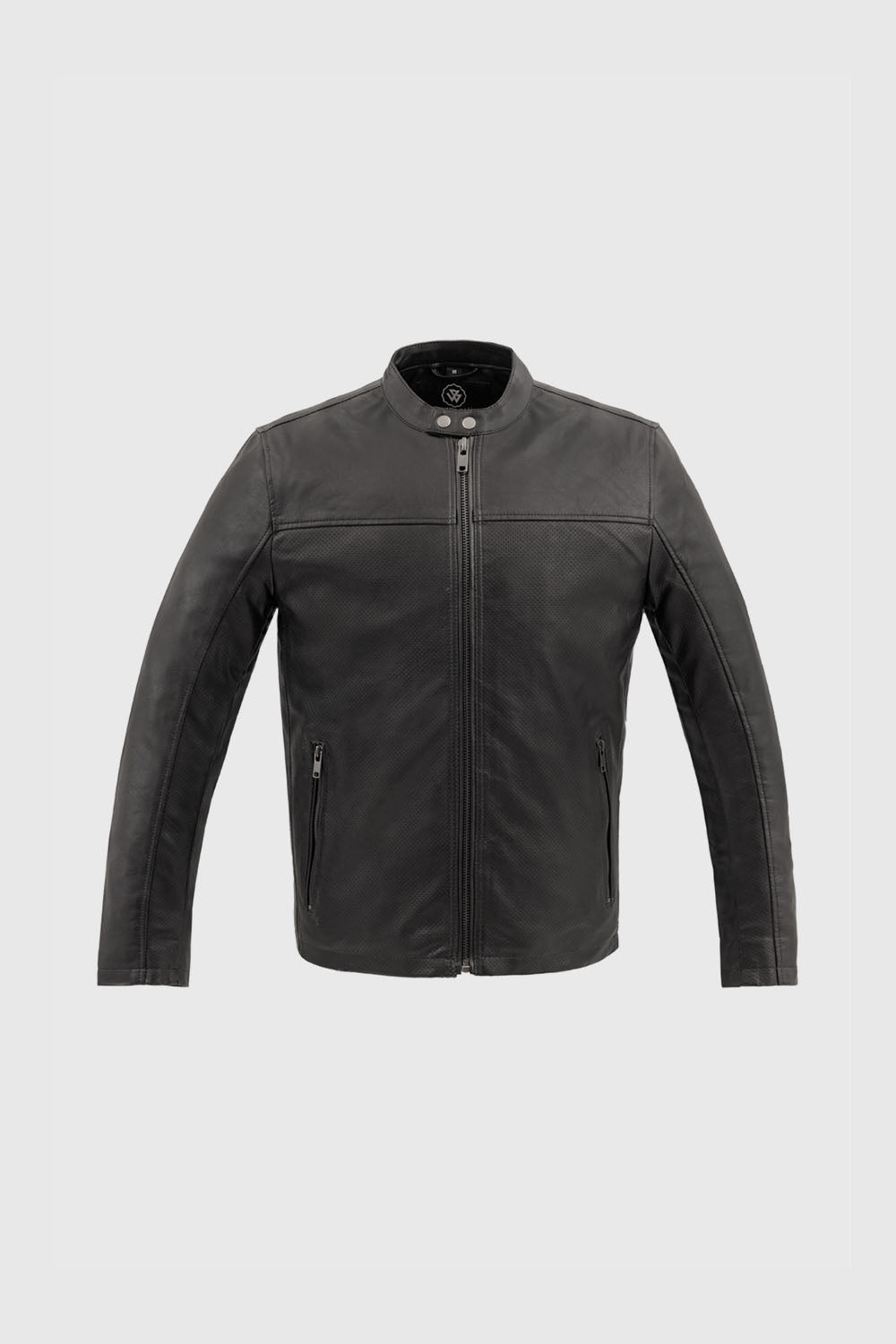 Oliver Men's Vegan Faux/Perforated Leather Jacket Men's Vegan Faux Leather jacket FMCo Black S
